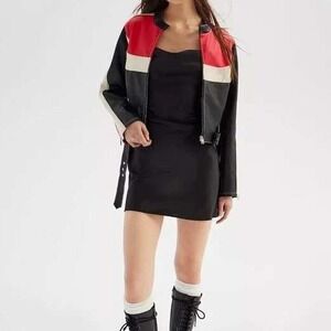 Urban Outfitters Light Before‎ Dark Mallory Cowl Slip Mini Dress Black Size XS